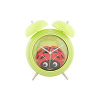 WECKER Peekaboo Ladybug 15.2/15.2/18.2 cm - Grün, Kunststoff (15.2/18.2/15.2cm) - Karlsson
