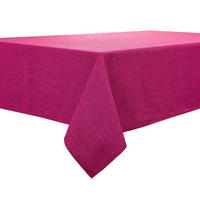 TISCHDECKE Lila 140 x 180 cm wasserabweisend Leinenoptik - Lila, Textil (180/140/1.5cm)