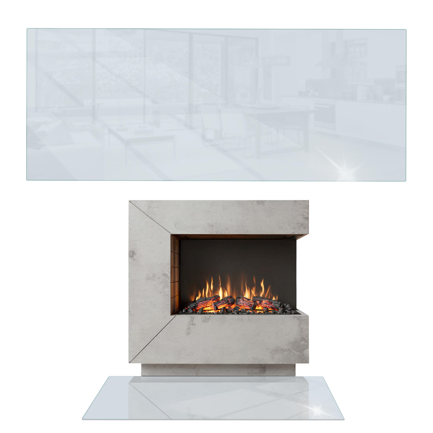 BODENSCHUTZPLATTE 125x50 cm Transparent - Transparent, Glas (125/50cm) - Wallfluent