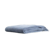 DECKE Chenille blau 130/170 cm - Blau, Textil (130/170cm) - Homla