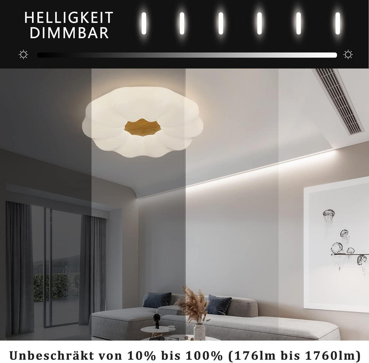 LED-DECKENLEUCHTE Ulrich 40/40/7 cm - Weiß, Kunststoff (40/40/7cm) - Nettlife