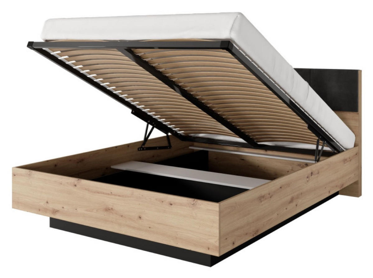 BETT Weiß ALLI Mit Bettkasten Und Kopfteil 160 cm - Multicolor, Holzwerkstoff (160/200cm) - Sepro Meble