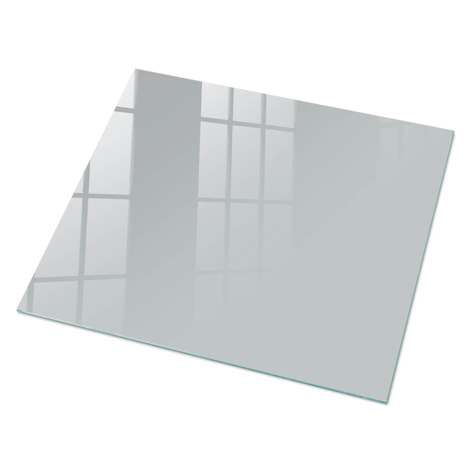 GLASPLATTE 80x60 cm – Hellgrau - Orange, Glas (0.4/80/60cm) - ArtPrintCave