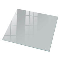 GLASPLATTE 80x60 cm – Hellgrau - Orange, Glas (0.4/80/60cm) - ArtPrintCave