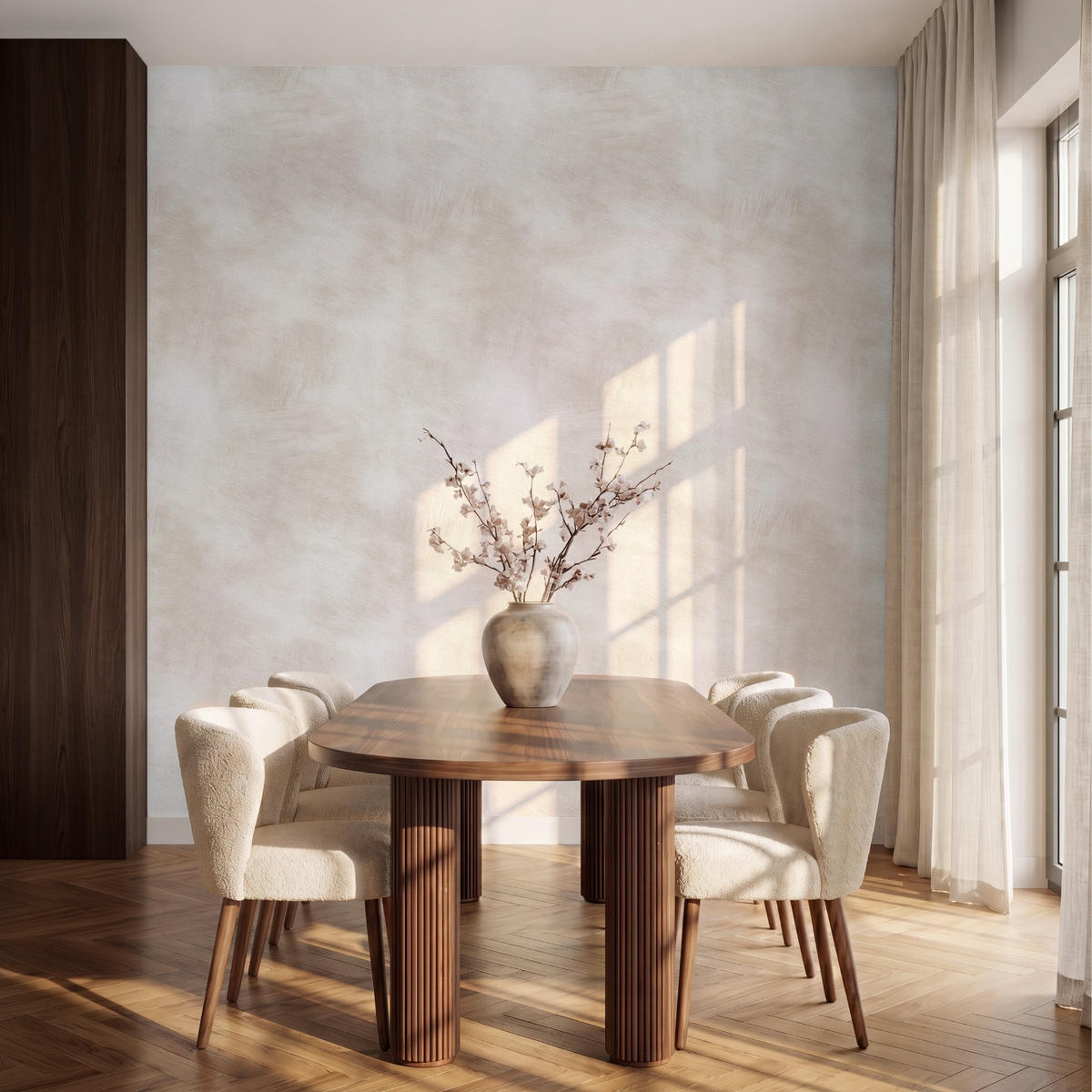 TAPETE - Dezent - Textur - Beige - 240x220 cm - Creme, Papier (240/220cm) - OnlyWow