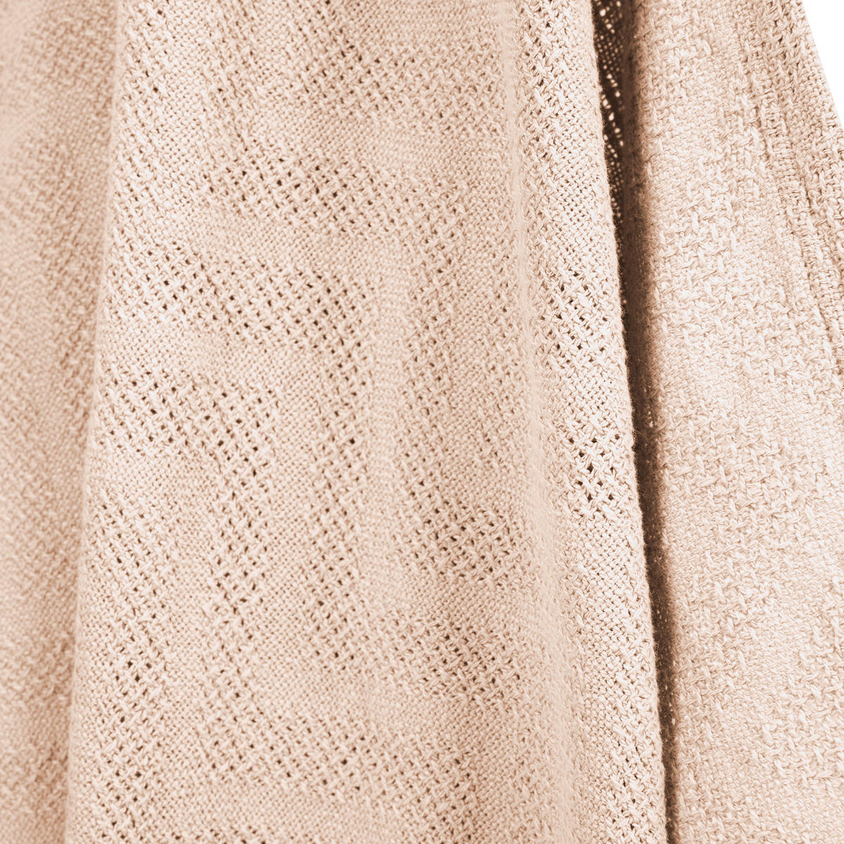 DECKE IN STRICKOPTIK 80 x 80 cm Frosty Almond- Beige - Beige, Textil (80/80cm) - Roba
