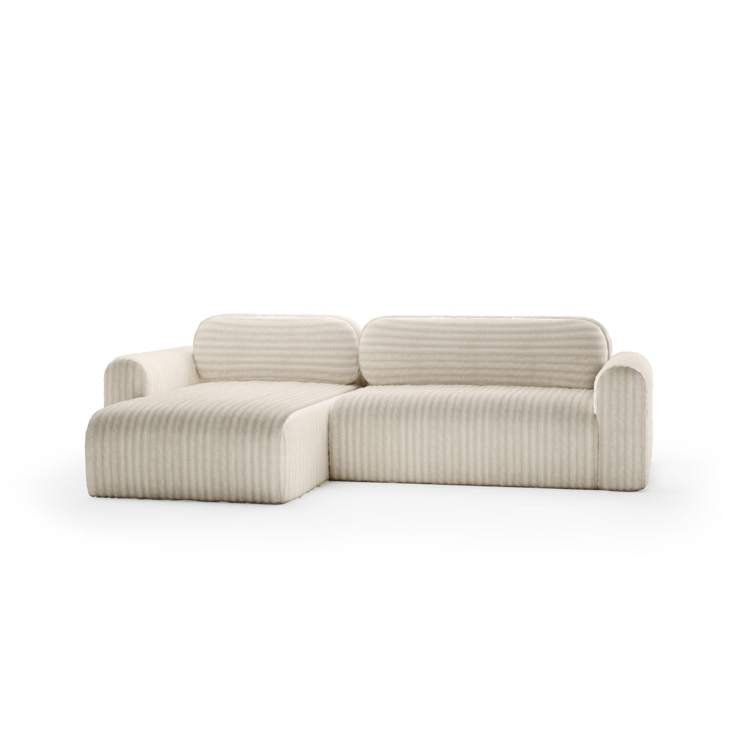Fedve Ecksofa Creme 286x100 cm