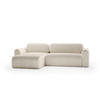 ECKSOFA mit Schlaffunktion Pablitto, Creme - Creme, Textil (286/100cm) - Meblito