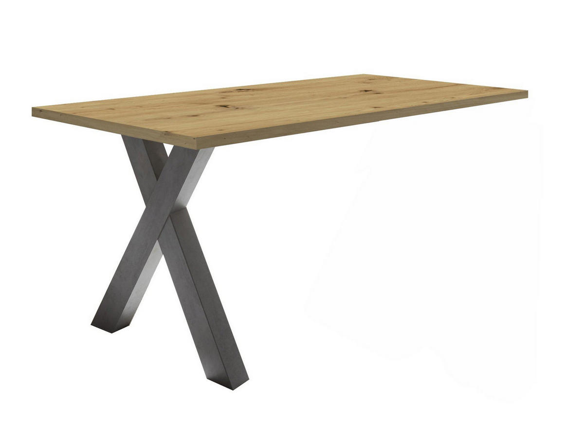 SCHREIBTISCH Edit 2 120 x 70 x 75 Computertisch graphit/asteiche - Naturfarben, Holz (120/70/75cm) - 58aufmkessel