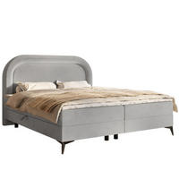 BETT Grau ROSSINI Kontinentalbett Mit Matratze - Grau, Textil (160/200cm) - Sepro Meble