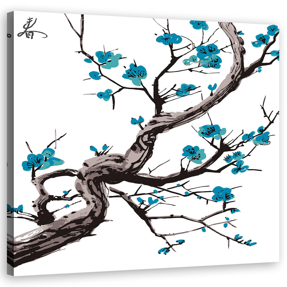 LEINWANDBILD, Natur - Blau 30x30cm - Blau, Textil (30/30cm) - Feeby