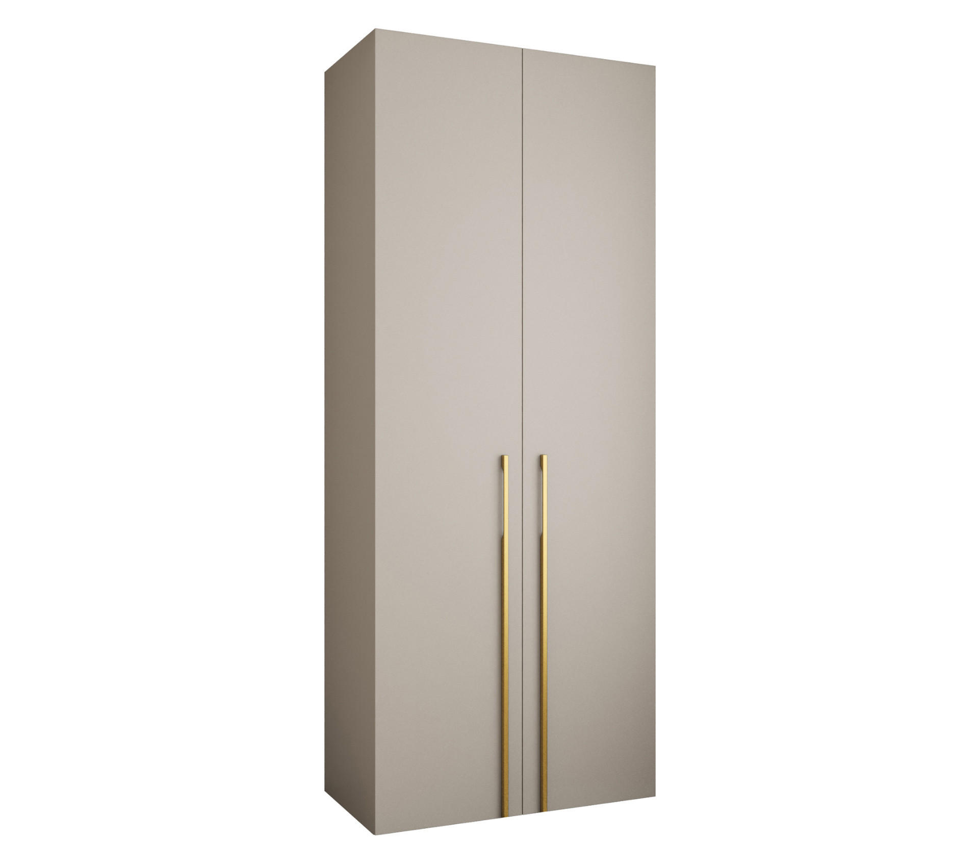 DREHTÜRENSCHRANK 245,5/100/50 2-türig - Kaschmir/Goldfarben, Holz/Metall (100/245.5/50cm) - Abiks Möbel