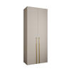 DREHTÜRENSCHRANK 245,5/100/50 2-türig - Kaschmir/Goldfarben, Holz/Metall (100/245.5/50cm) - Abiks Möbel