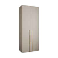 DREHTÜRENSCHRANK 245,5/100/50 2-türig - Kaschmir/Goldfarben, Holz/Metall (100/245.5/50cm) - Abiks Möbel
