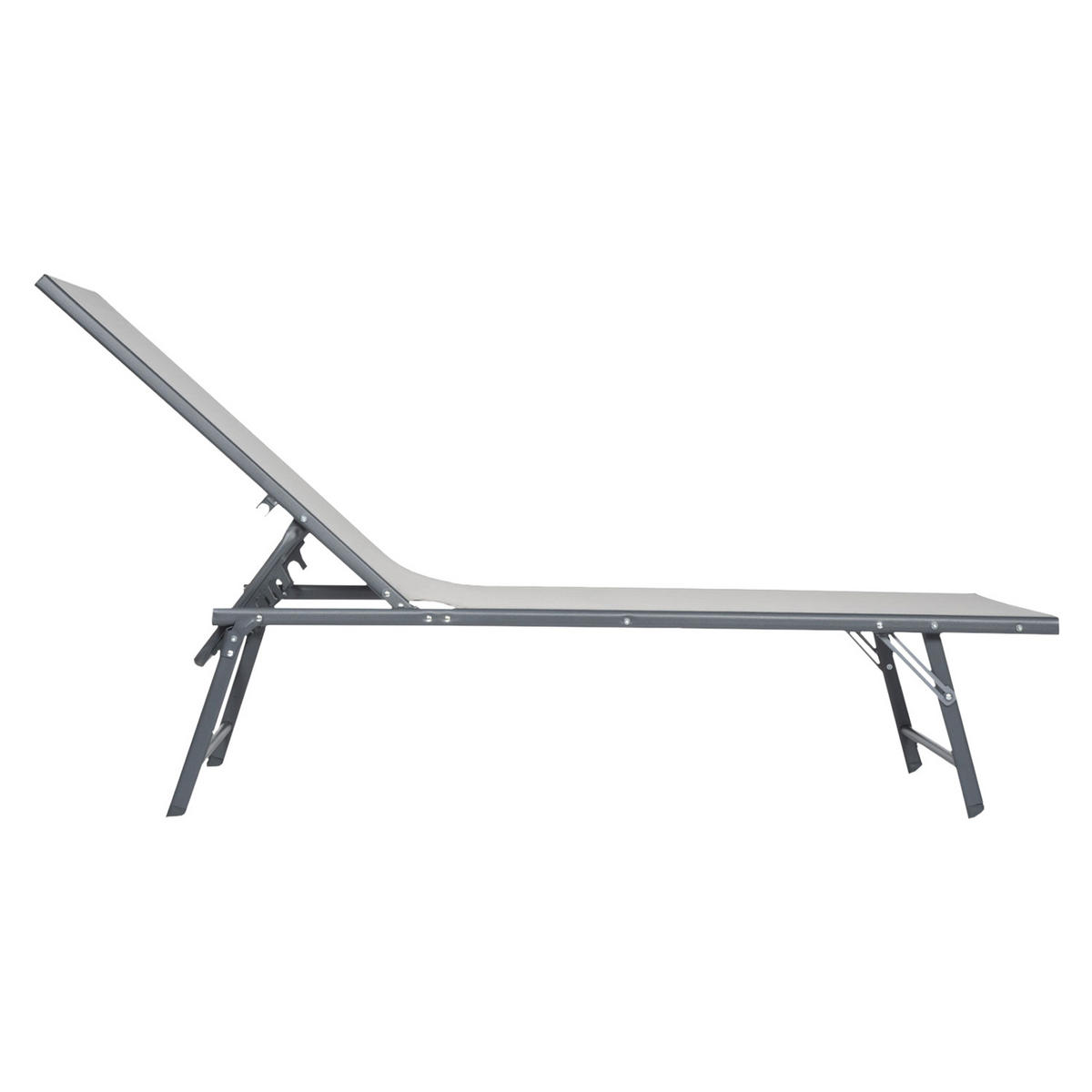 SONNENLIEGEN Sicilia Grau und Anthrazitgrau 2er-Set - Grau, Kunststoff (54/87.5/182cm) - Happy Garden