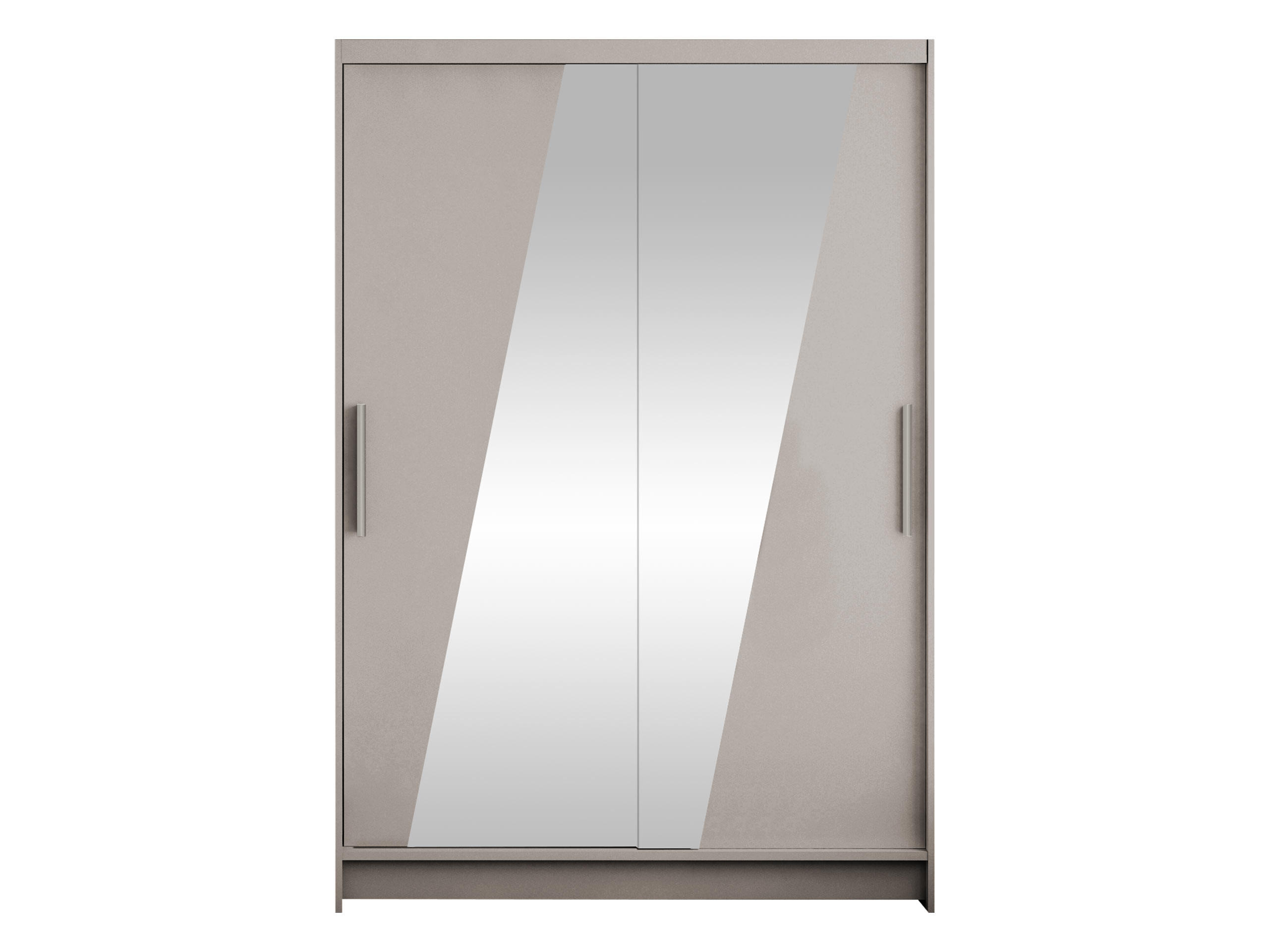 KLEIDERSCHRANK Miami VIII - Kaschmir/Silberfarben, Holzwerkstoff/Kunststoff (120/200/58cm) - MIRJAN24