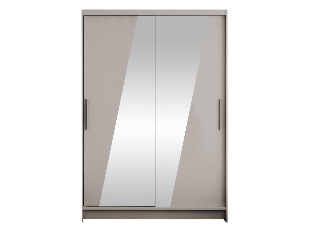 KLEIDERSCHRANK Miami VIII - Kaschmir/Silberfarben, Holzwerkstoff/Kunststoff (120/200/58cm) - MIRJAN24