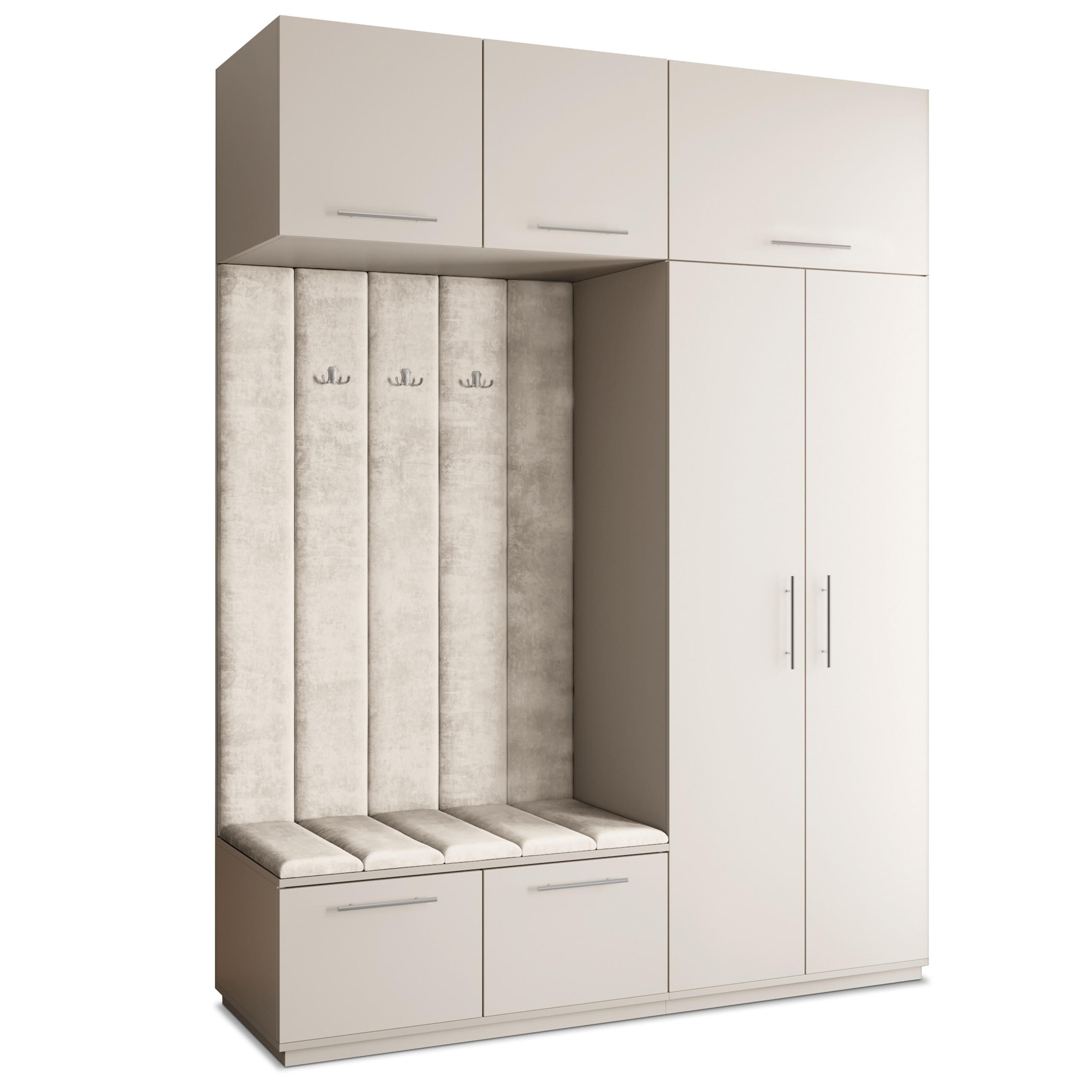 Masseno Garderobenschrank Kaschmir, Beige 180x240x60 cm