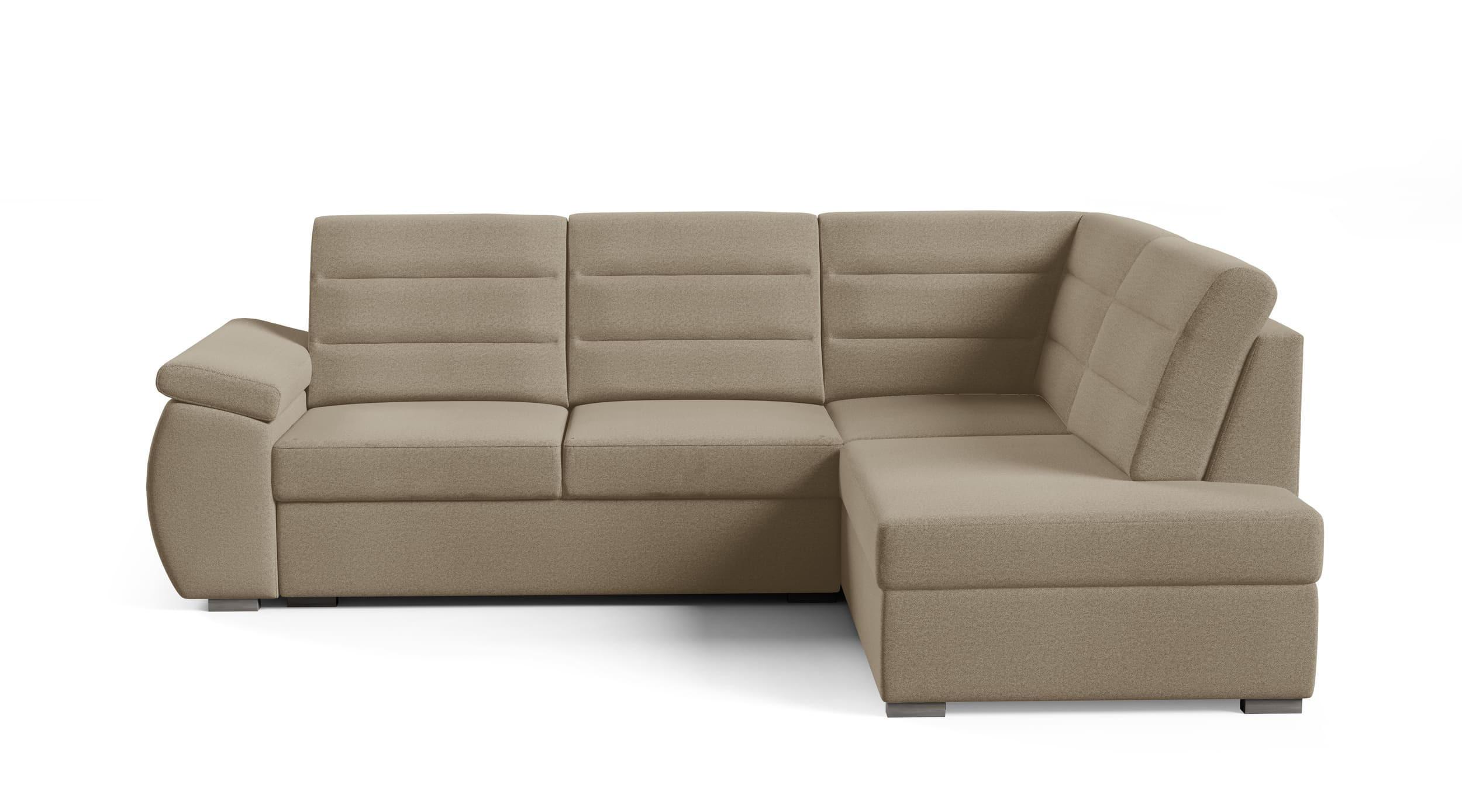 ECKSCHLAFSOFA - Ecksofa Gardenia - Cappuccino -Rechts - Cappuccino, Holzwerkstoff (264/190cm) - Möblo