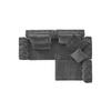 MODULSOFA SEPHI Anthrazit Cord - Anthrazit/Schwarz, Kunststoff/Textil (268/62/191cm) - KAWOLA