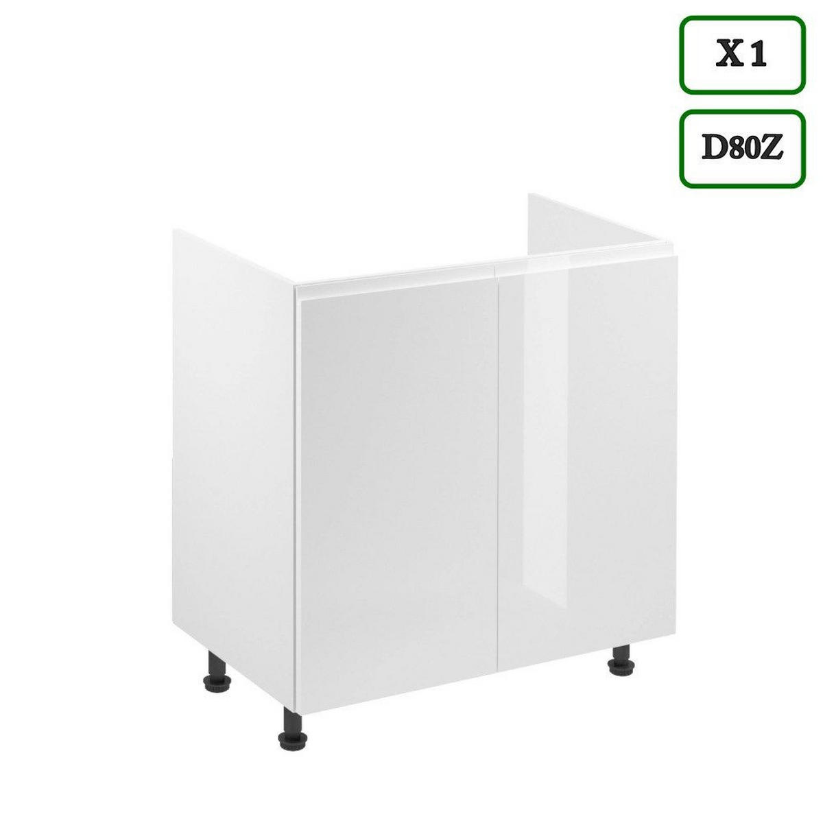 KÜCHENZEILE 320 cm – Aspen K91-M320 - in Weiß/Hochglanz - Weiß, Holzwerkstoff (320/212/60cm)