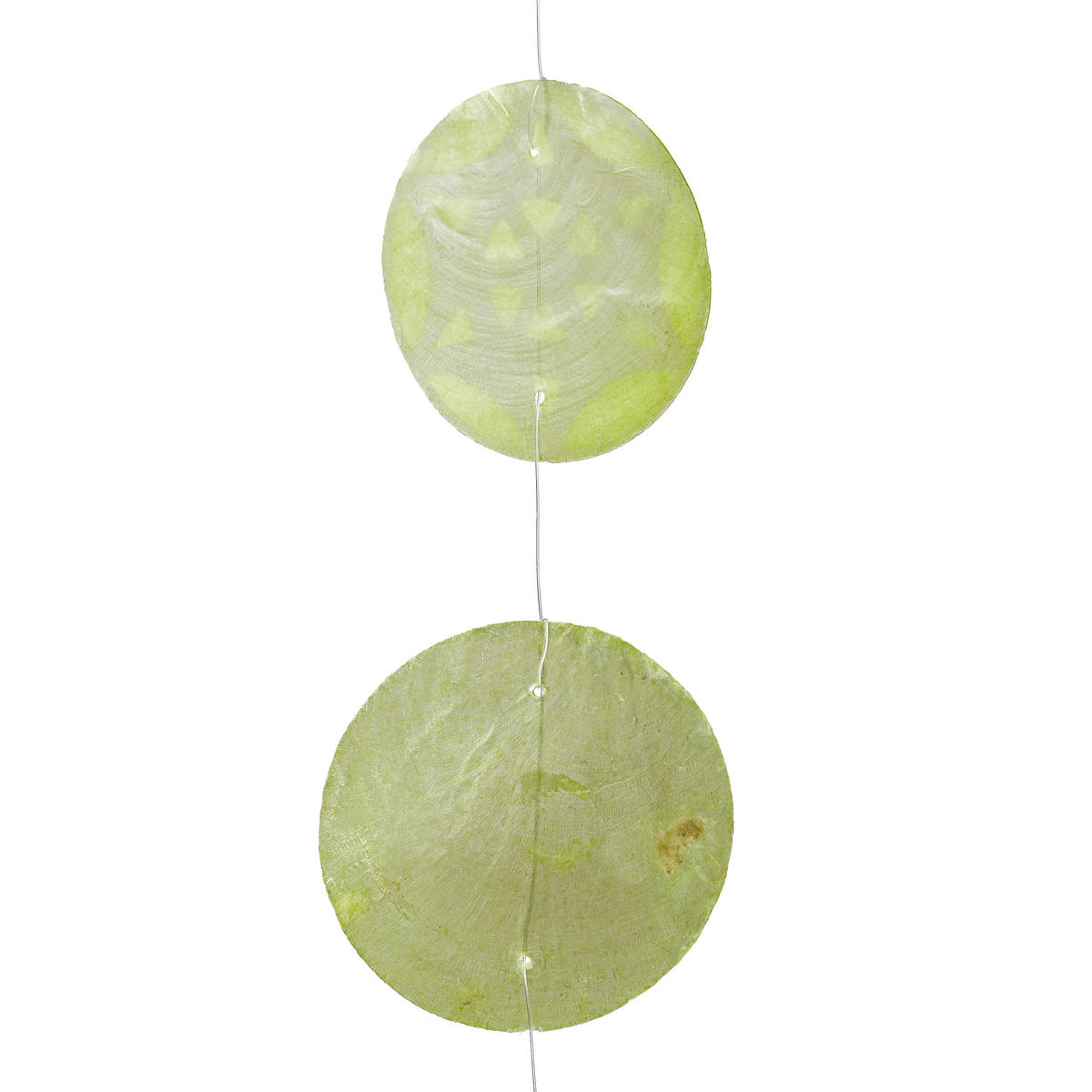4XCAPIZ-GIRLANDE - Grün, Naturmaterialien/Textil (0.2cm) - Relaxdays
