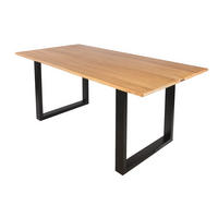 ESSTISCH MAILO - Beige/Schwarz, Holz/Metall (85/160/77cm) - SAM