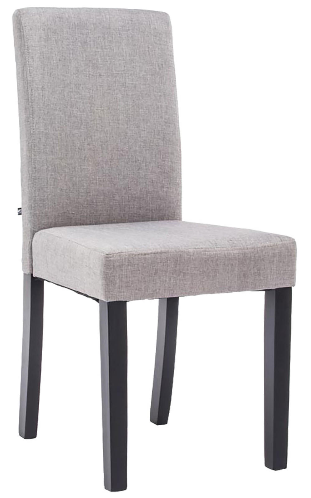 ESSZIMMERSTUHL Ines Stoff, Gestell Holz Schwarz Hellgrau - Schwarz/Grau, Holz/Textil (41/91/47cm) - TPFLiving