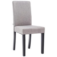 ESSZIMMERSTUHL Ines Stoff, Gestell Holz Schwarz Hellgrau - Schwarz/Grau, Holz/Textil (41/91/47cm) - TPFLiving