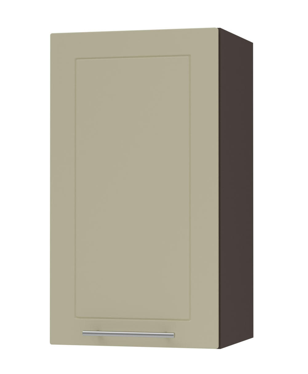 Feldmann-Wohnen Küchenhängeschrank Creme, Dunkelgrau 40x72x32.5 cm