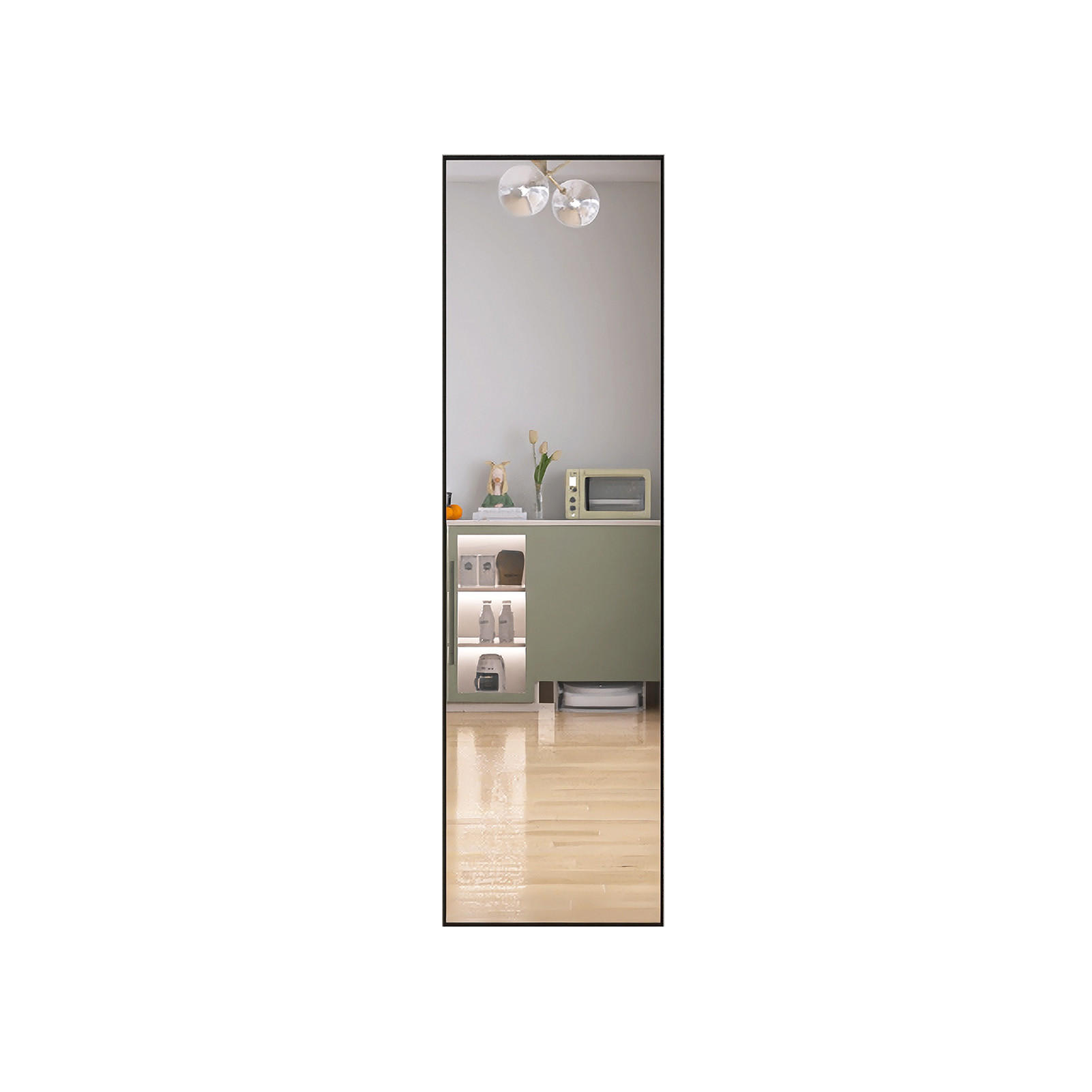 Fortuna Lai Standspiegel Schwarz 40x140x3 cm