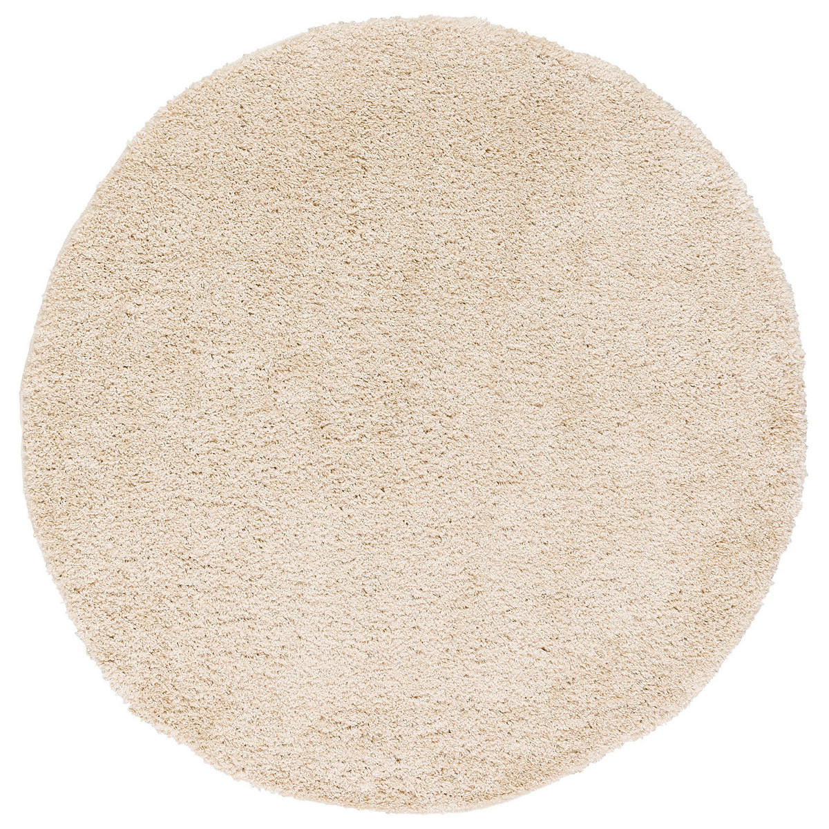 HOCHFLOR LANGFLOR TEPPICH ALOHA RUND - Beige, Textil (120/120cm) - Pergamon