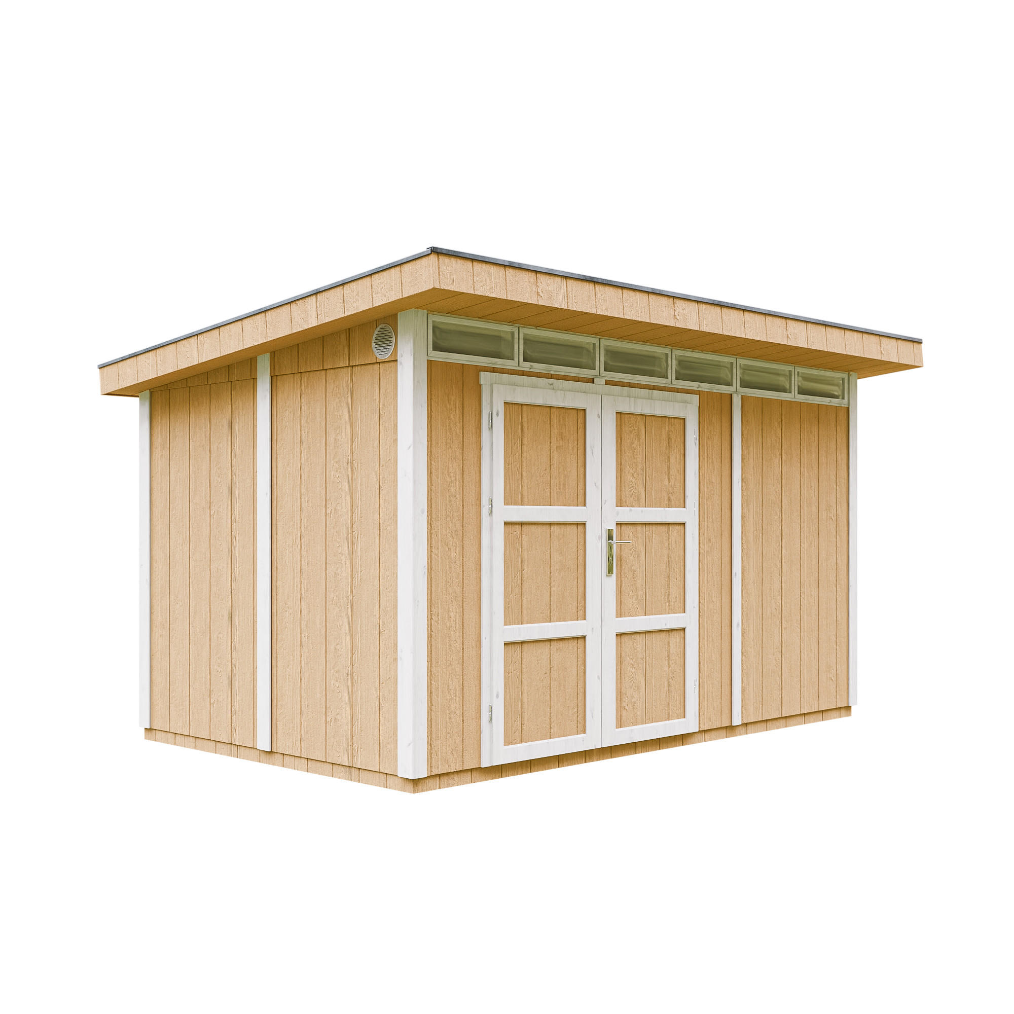 HOLZ-GARTHENHAUS basis LP SmartSide 8,7m² mit B411xL279xH239 cm - M904A - HARVEST HONEY - Beige, Holz (412/237/279cm) - Timbela