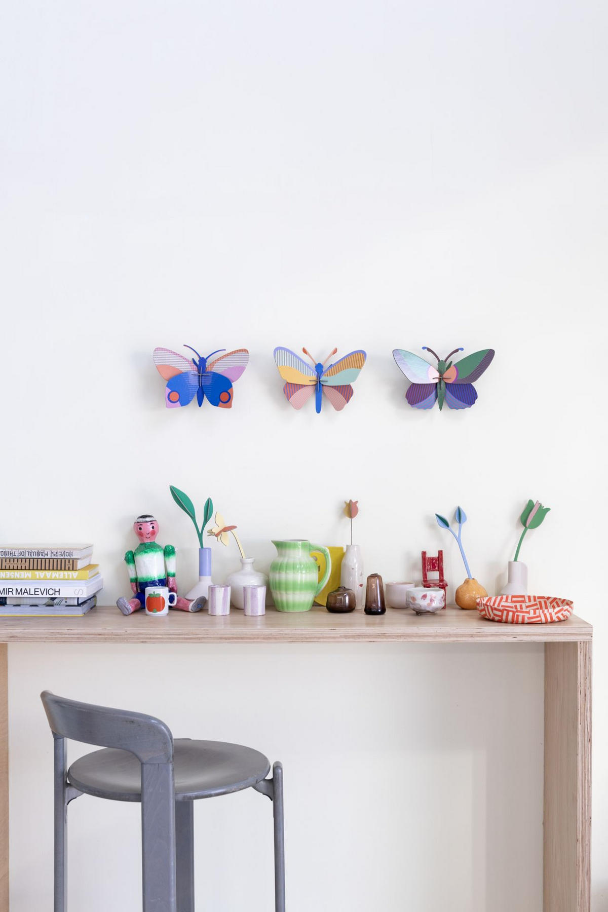 WANDDEKO Istic-Schmetterling 8.5/18 cm - Multicolor, Wellpappe (8.5/18/24cm) - KUNSTLOFT
