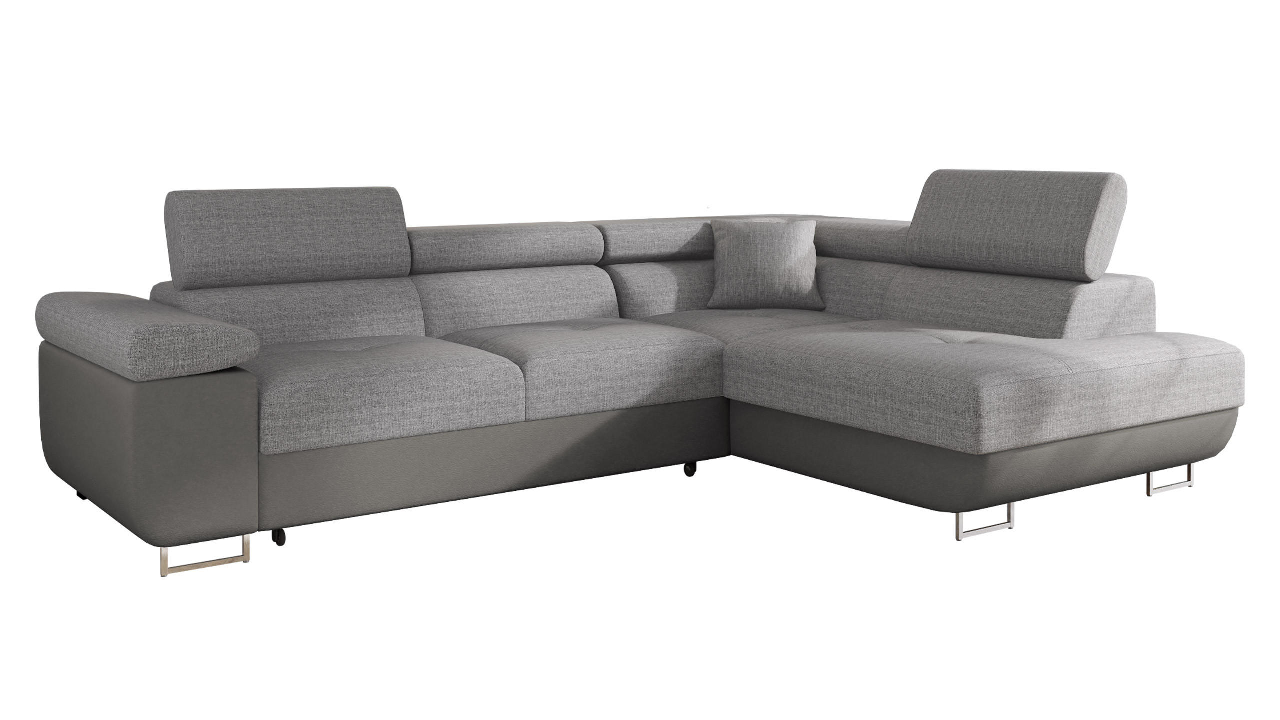ECKSOFA Torezio, Seite: Rechts - Grau, Holz/Textil (274/203cm) - MIRJAN24