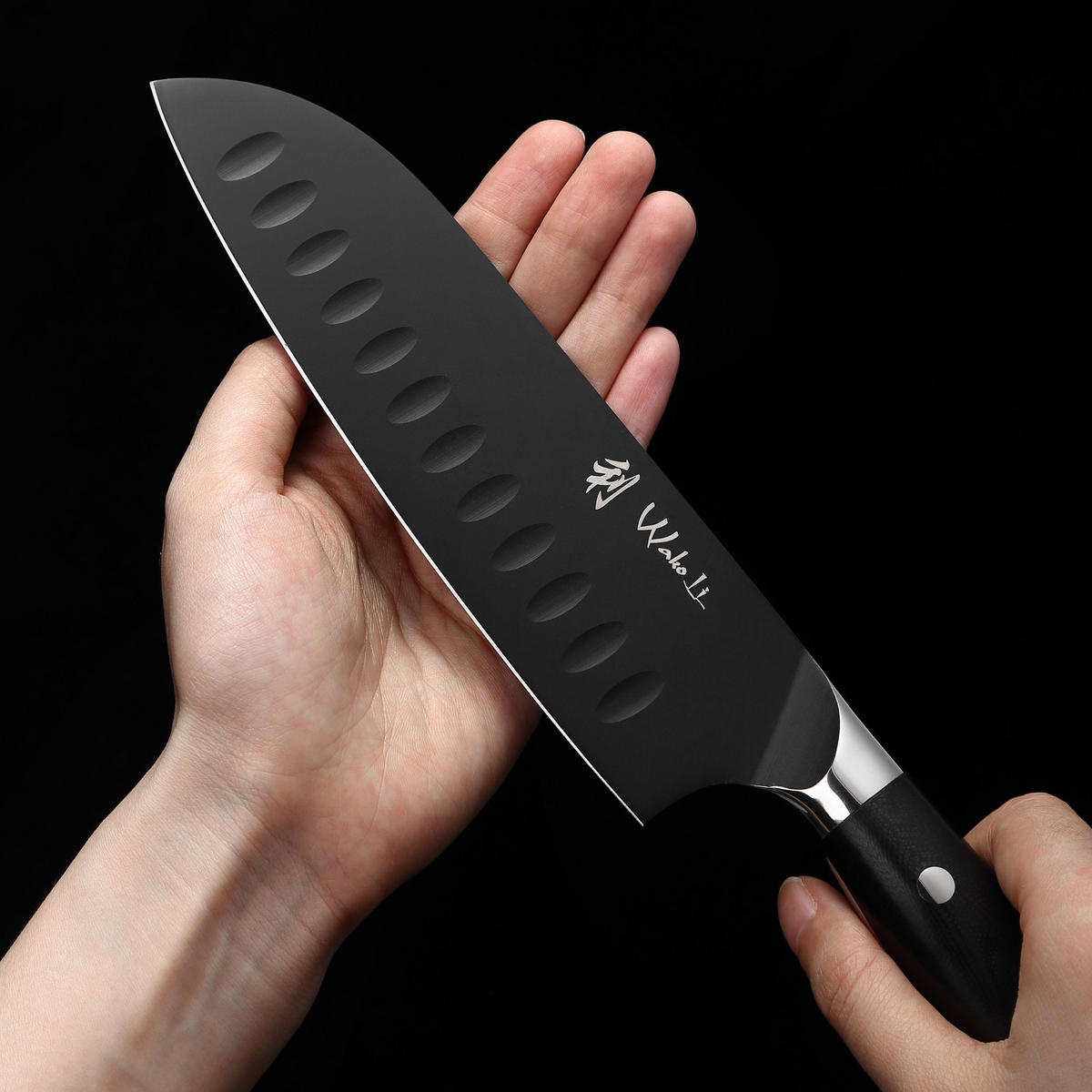 SANTOKUMESSER 18 cm - Schwarz, Metall (31cm) - Wakoli