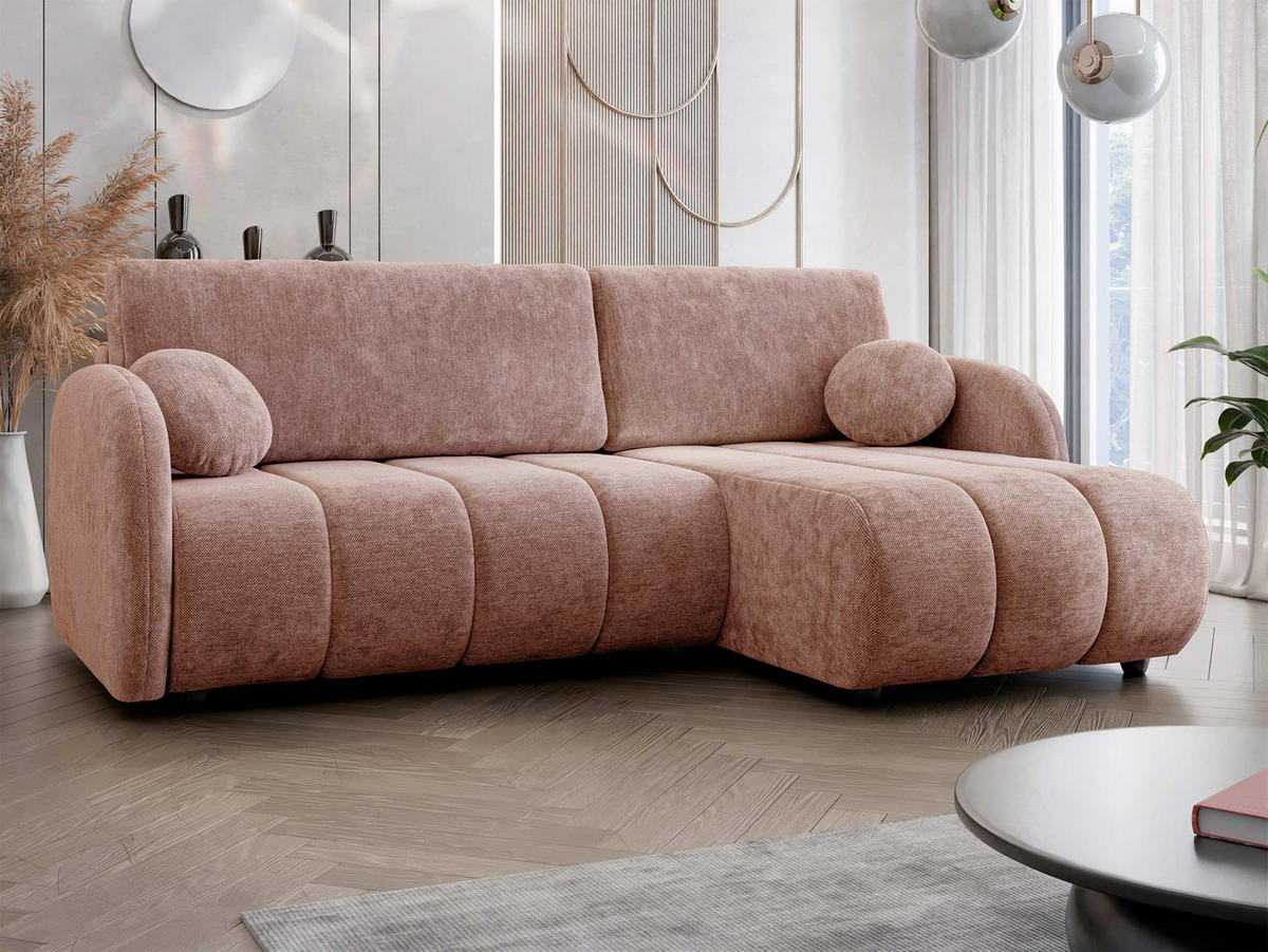 ECKSOFA Zara 2rLC - Gelb/Schwarz, Holz/Kunststoff (233/160cm) - MIRJAN24