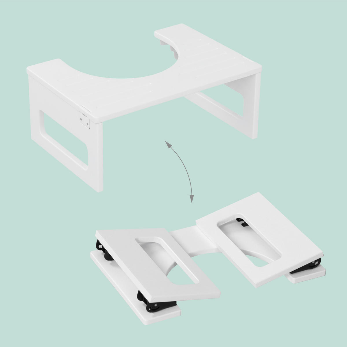 TOILETTENHOCKER - Weiß, Holz/Kunststoff (43/18/27.5cm) - Relaxdays