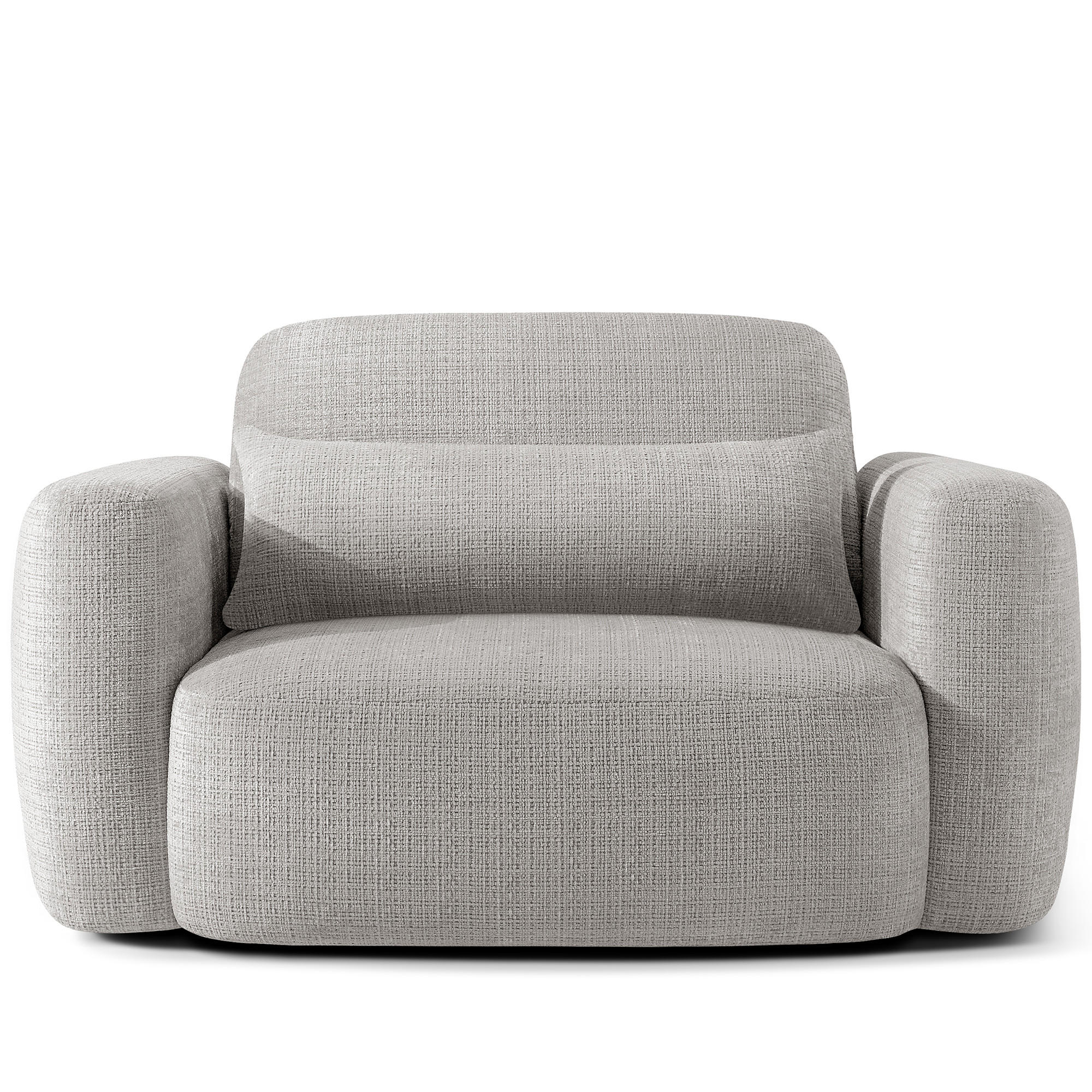 SESSEL ELOSA - Hellgrau, Holz/Textil (145/85/115cm) - KONSIMO®