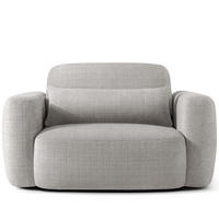 SESSEL ELOSA - Hellgrau, Holz/Textil (145/85/115cm) - KONSIMO®