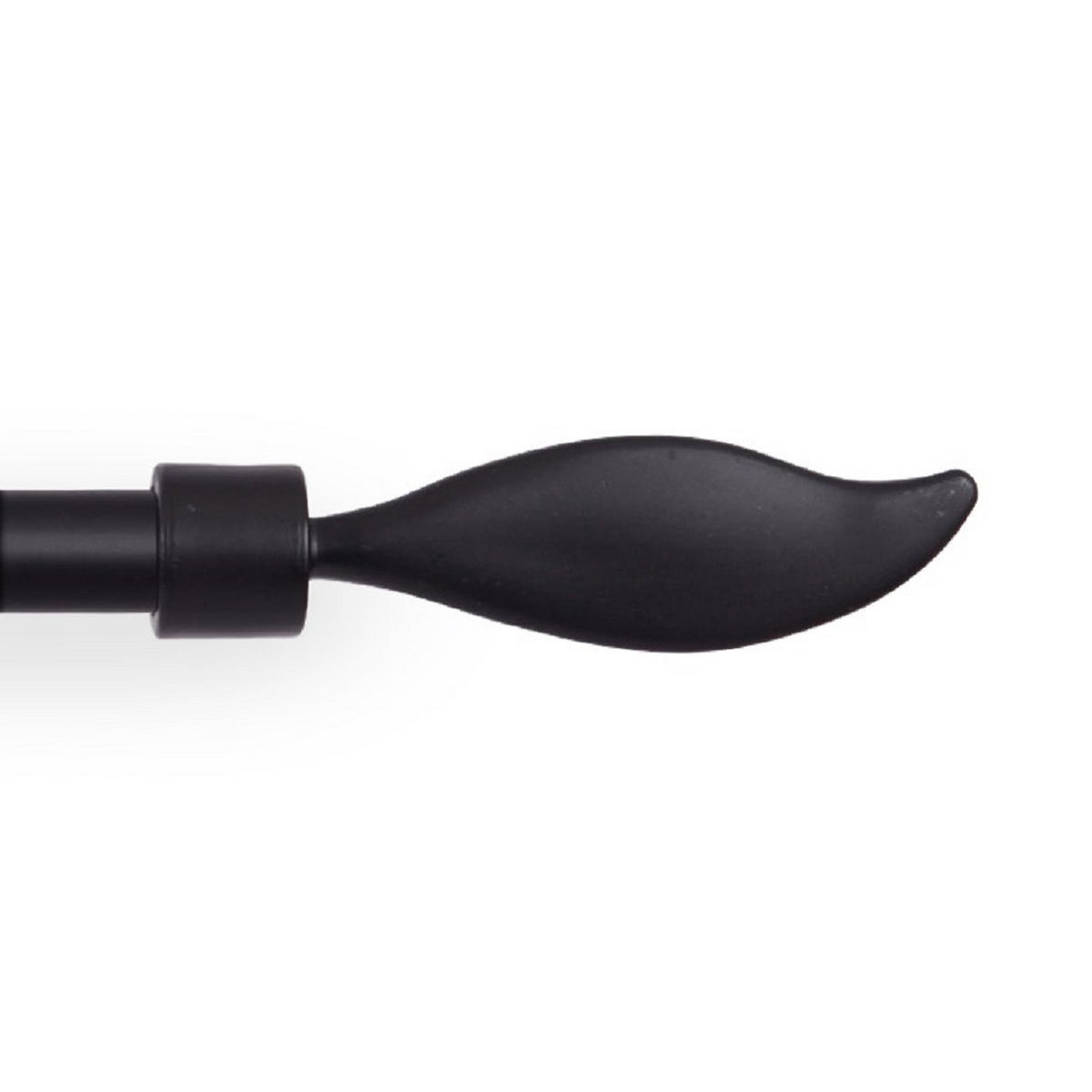 GARDINENSTANGENSET 120-220cm Schwarz Flamme - Schwarz, Metall (120cm)