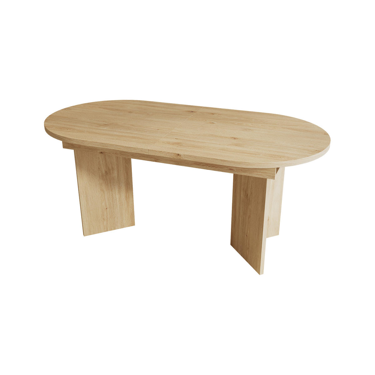 Esstisch ausziehbar Holzoptik 120–160x80 cm - Eichefarben, Holzwerkstoff (80/160/75cm) - Urban Meuble