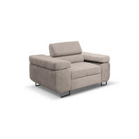 SESSEL Marlene, 135 cm, mit verstellbaren Kopfstützen,beige - Beige, Kunststoff (135/87/97cm) - Margaret Hadas24