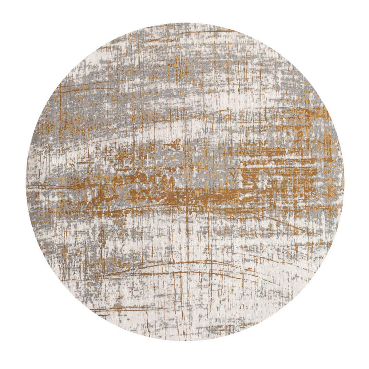 TEPPICH Columbus Gold Mad Men 140/140 cm - Gelb, Textil (140/140cm) - Louis De Poortere