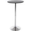BARTISCH rund 60 cm Holz Schwarz - Schwarz, Holz/Metall (60/108/60cm) - CLP