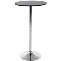 BARTISCH rund 60 cm Holz Schwarz - Schwarz, Holz/Metall (60/108/60cm) - CLP