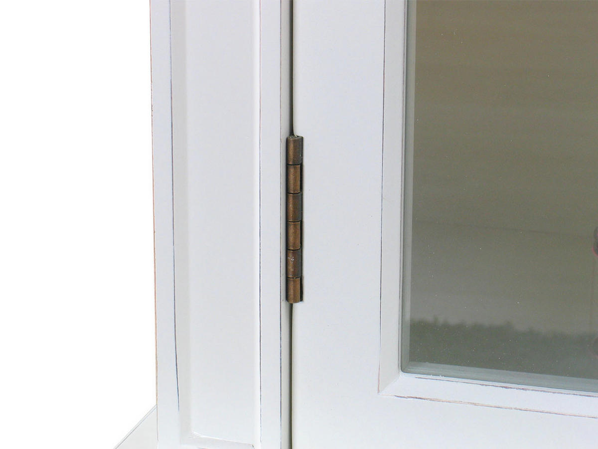 VITRINSKÅP Amaretta 142 x 45 x 200 cm – vit - Vit, Trä (142/200/45cm) - ebuy24
