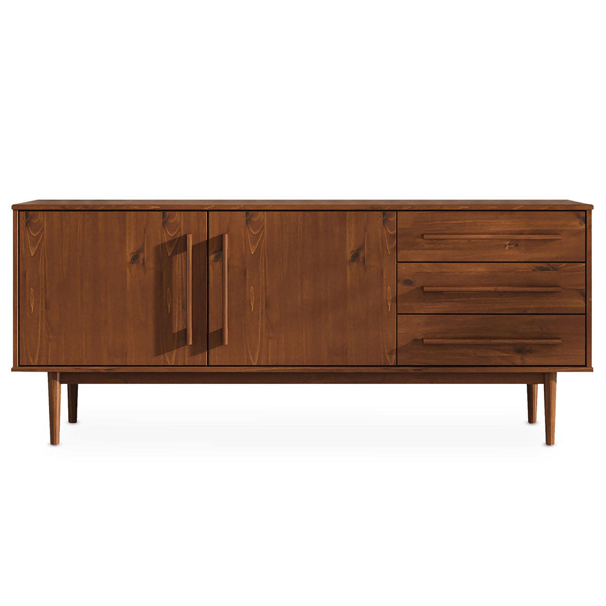SIDEBOARD TECCA - Kastanienfarben, Holz (170/71/41cm) - IDIMEX