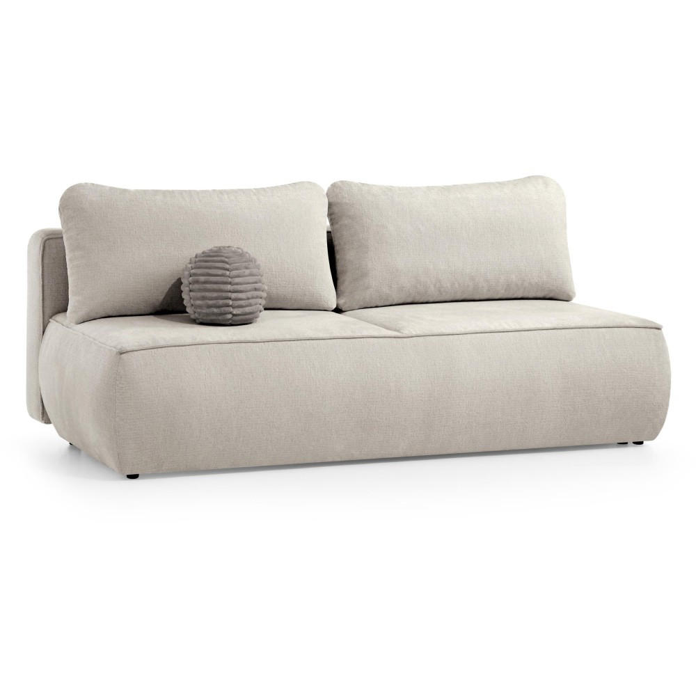 SCHLAFSOFA Darling 2-Sitzer, mit Bettkasten, Cappuccino - Cappuccino, Textil (210/92/100cm) - Beautysofa