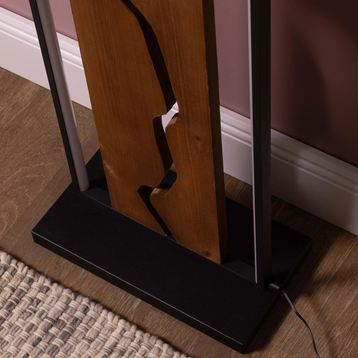 STEHLAMPE Thunder G80111/76 - Schwarz, Holz (15/33/120cm) - Brilliant